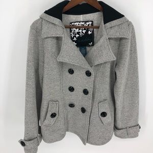 Sebby Double Breasted Hooded Pea Coat